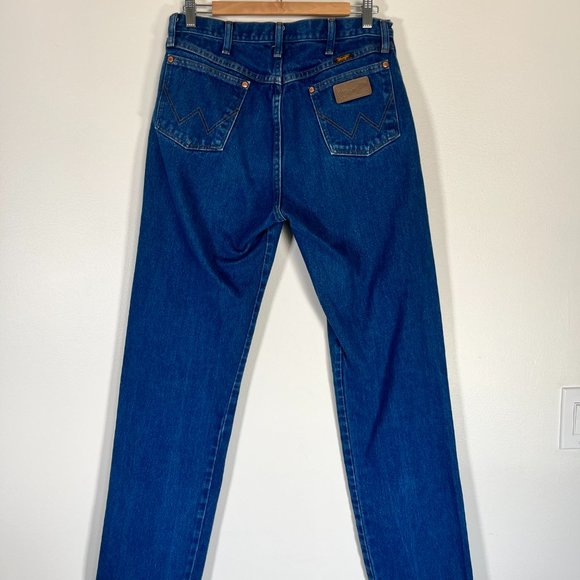 Vintage 90s Wrangler Jeans, 1990s Blue Denim Western Pants - Picture 6 of 8